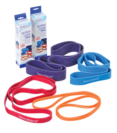 (Made in Malaysia)(4 Level) 41" Super Loop Band Latex, Exercise Pull Up Bands for Working Out Exercise Band Fitness Strength Training - Sanctband USA